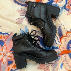 Never worn TONY BIANCA Rafa Boot in Black w Black Laces (Size 38, US Size 8)